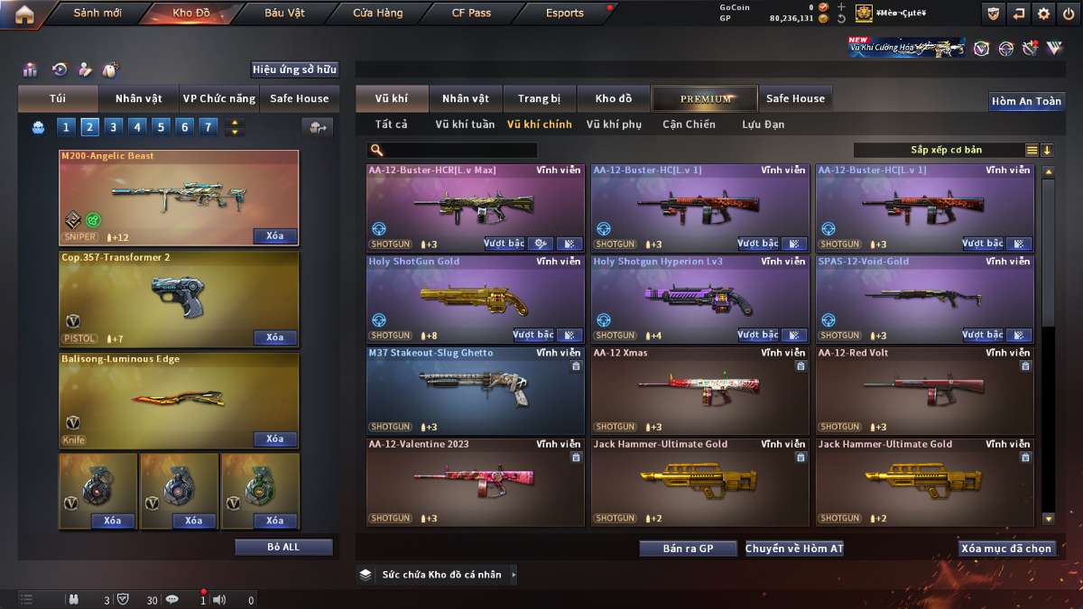 shop acc cf uy tin gia re